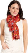 SAACHI Floral Wool Scarf