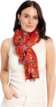 SAACHI Floral Wool Scarf