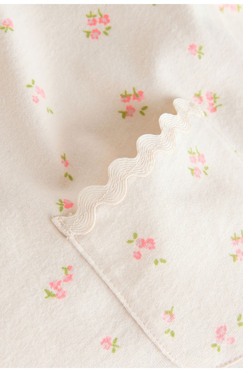 NEXT Kids' Ditsy Floral Rickrack Trim Cotton T-Shirt, Alternate, color, Neutral