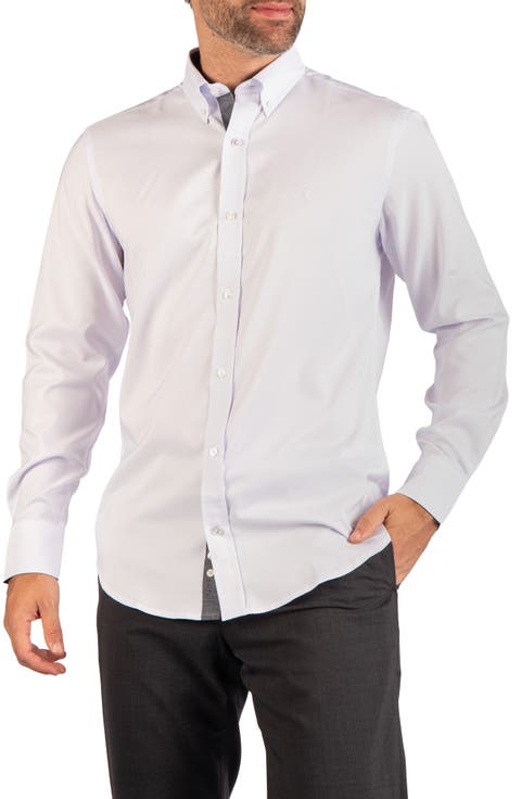 Melange Performance Long Sleeve Stretch Shirt