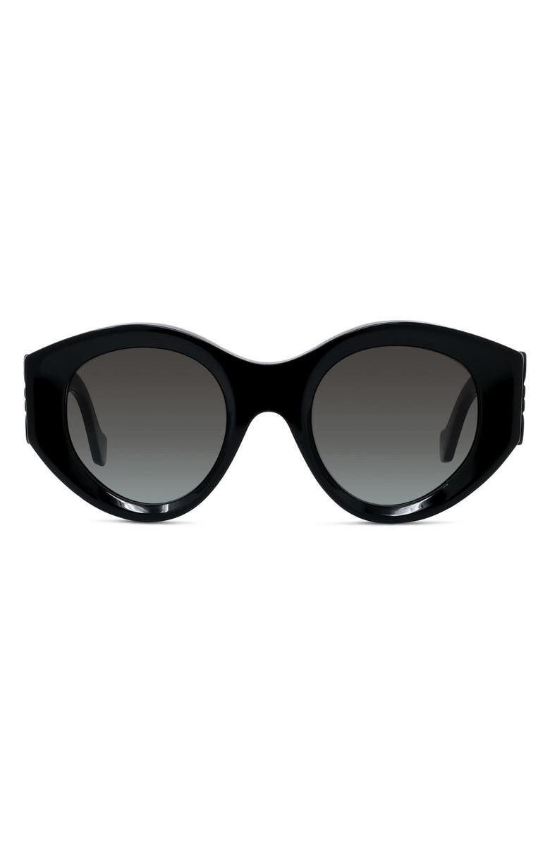 Loewe Anagram 50mm Round Sunglasses, Main, color, Sengld