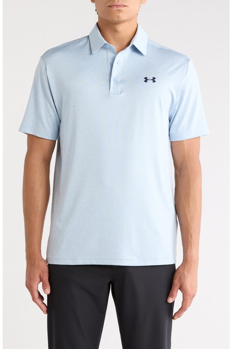 Playoff 2.0 Heather Performance Polo, Main, color, 453 BLUE CALM