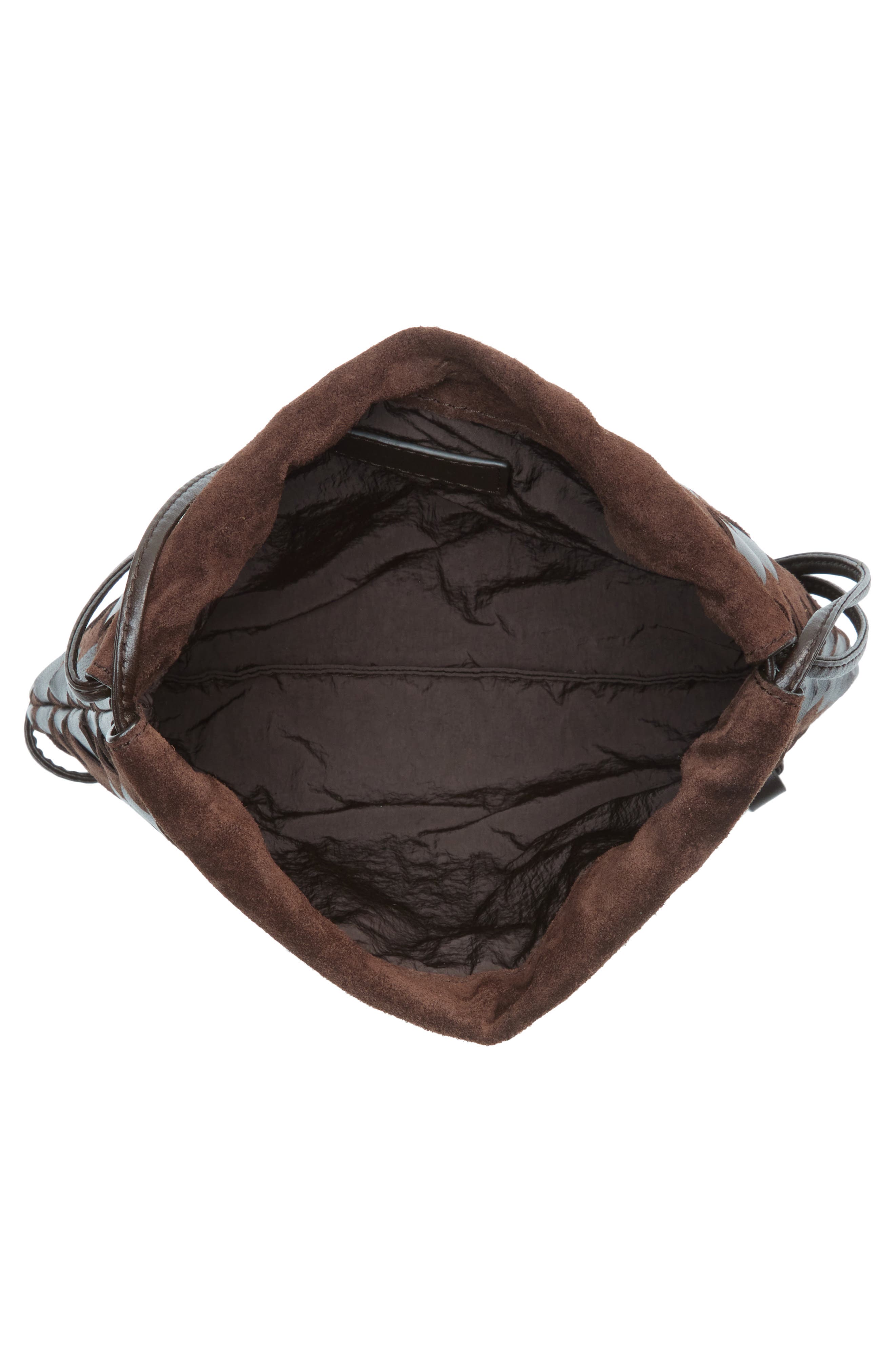 Bottega Veneta Small Dustbag Intrecciato Suede 
Leather Bag, Alternate, color, 