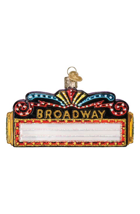 Broadway Marquee Glass Ornament