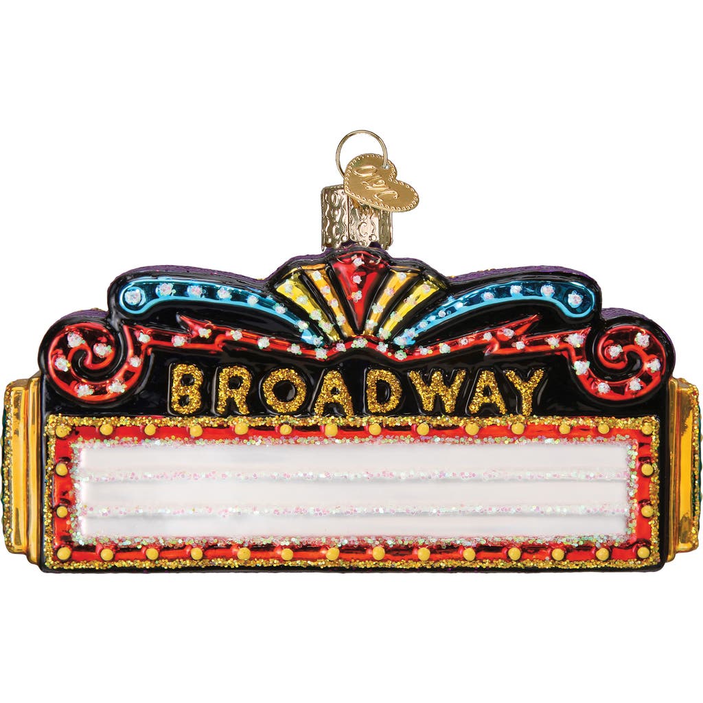 Old World Christmas Broadway Marquee Glass Ornament In Multi