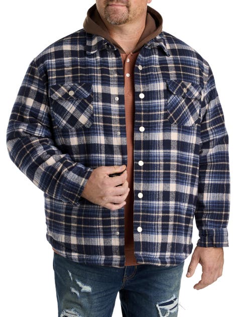 Big & Tall Lined Flannel Shirt Jacket
