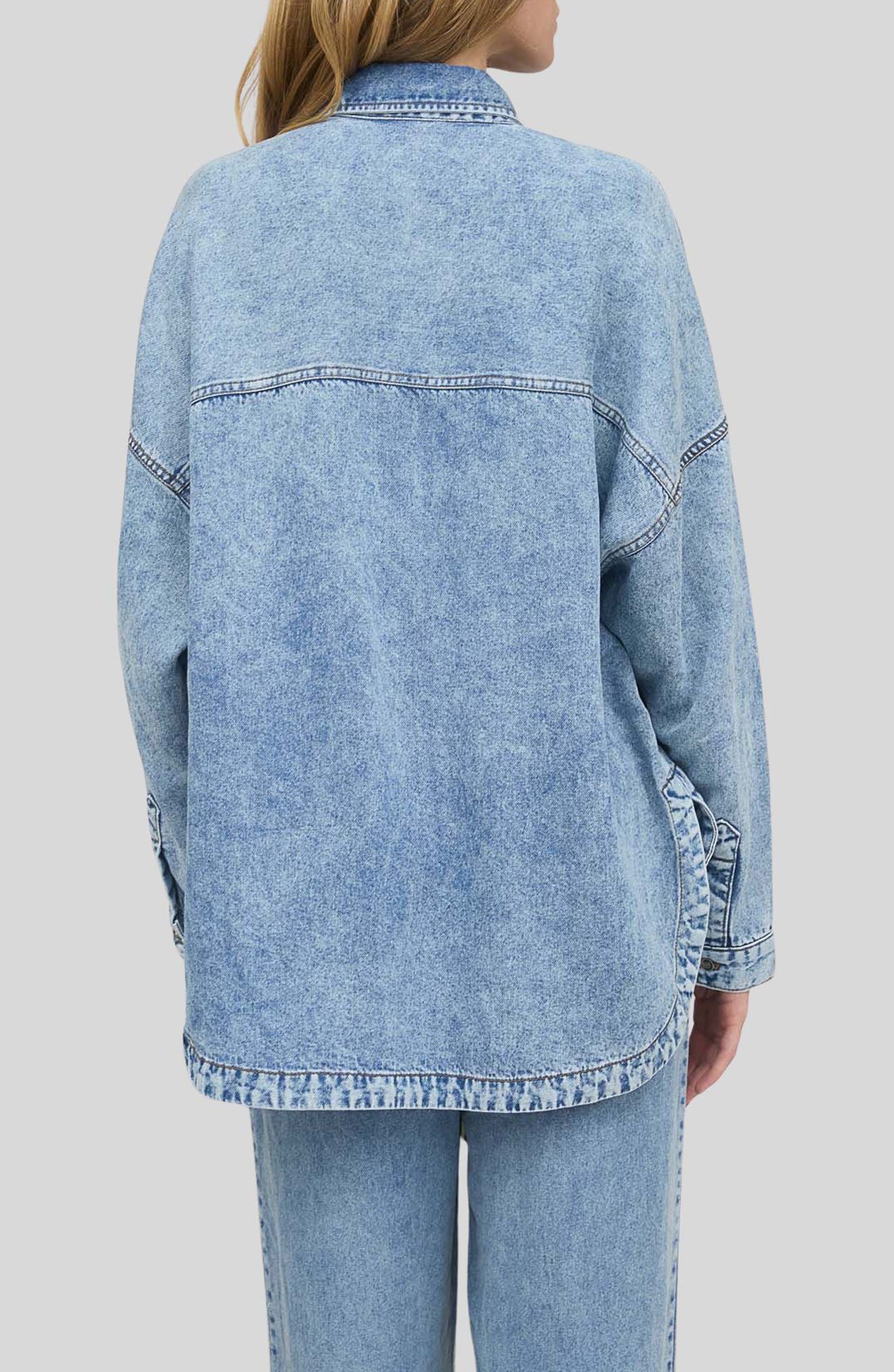 Denim Button-Up Shirt - image 2