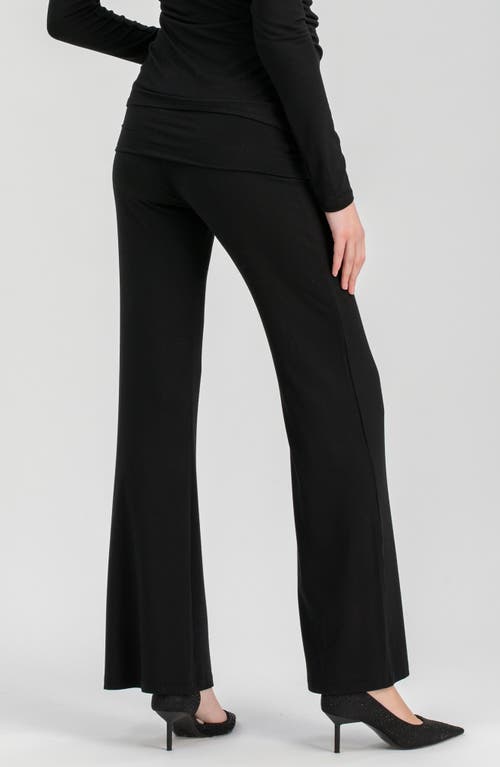 Pietro Brunelli Maternity Maternity Travis Trousers With Ruched Waist And Flared Fit In Black
