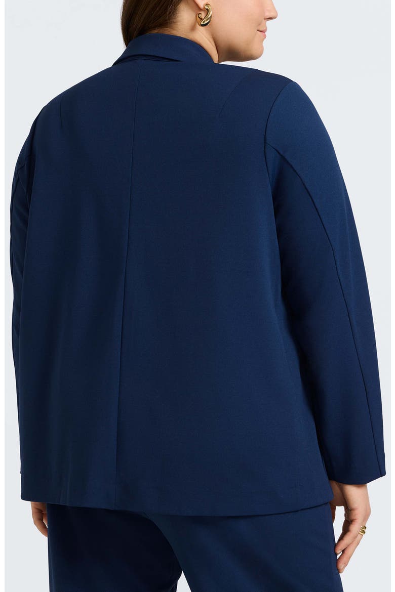 Morgan Crepe Knit Blazer, Alternate, color, NAVY