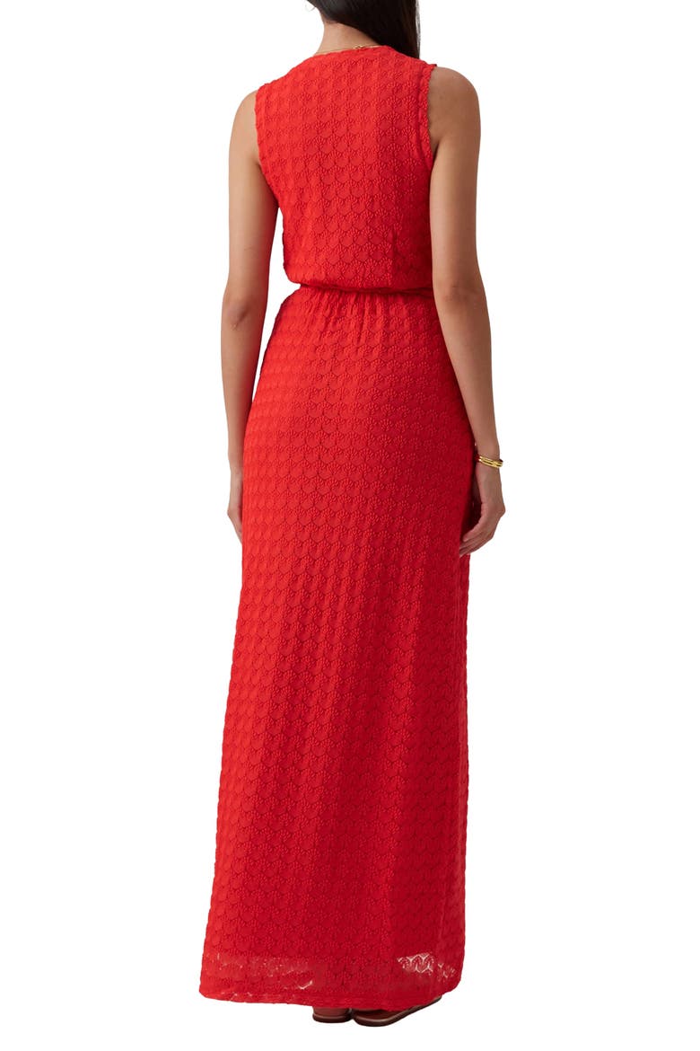 Zima Sleeveless Cover-Up Maxi Dress, Alternate, color, RED