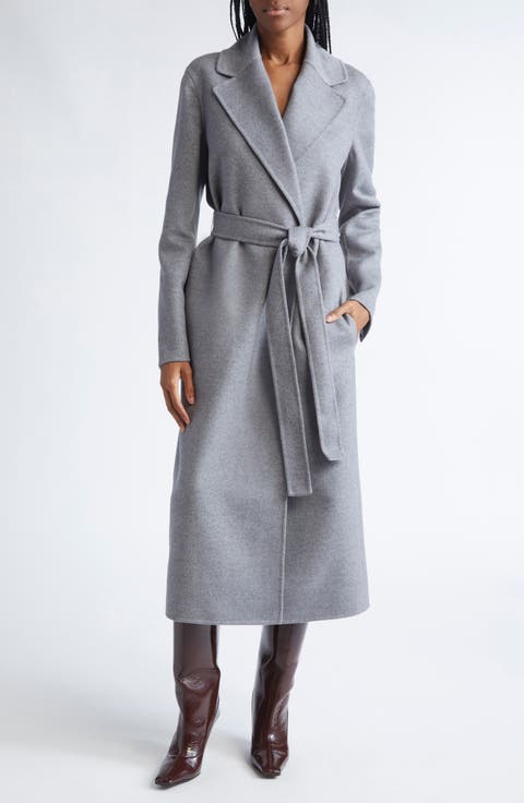 コート STELLA MCCARTNEY Woman Coat Blue 6800883EU901 4000 Stella McCartney Belted Coat | Blue | FARFETCH