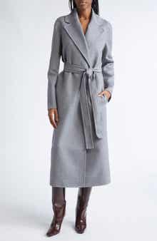 Belted Double Face Wool Wrap Coat