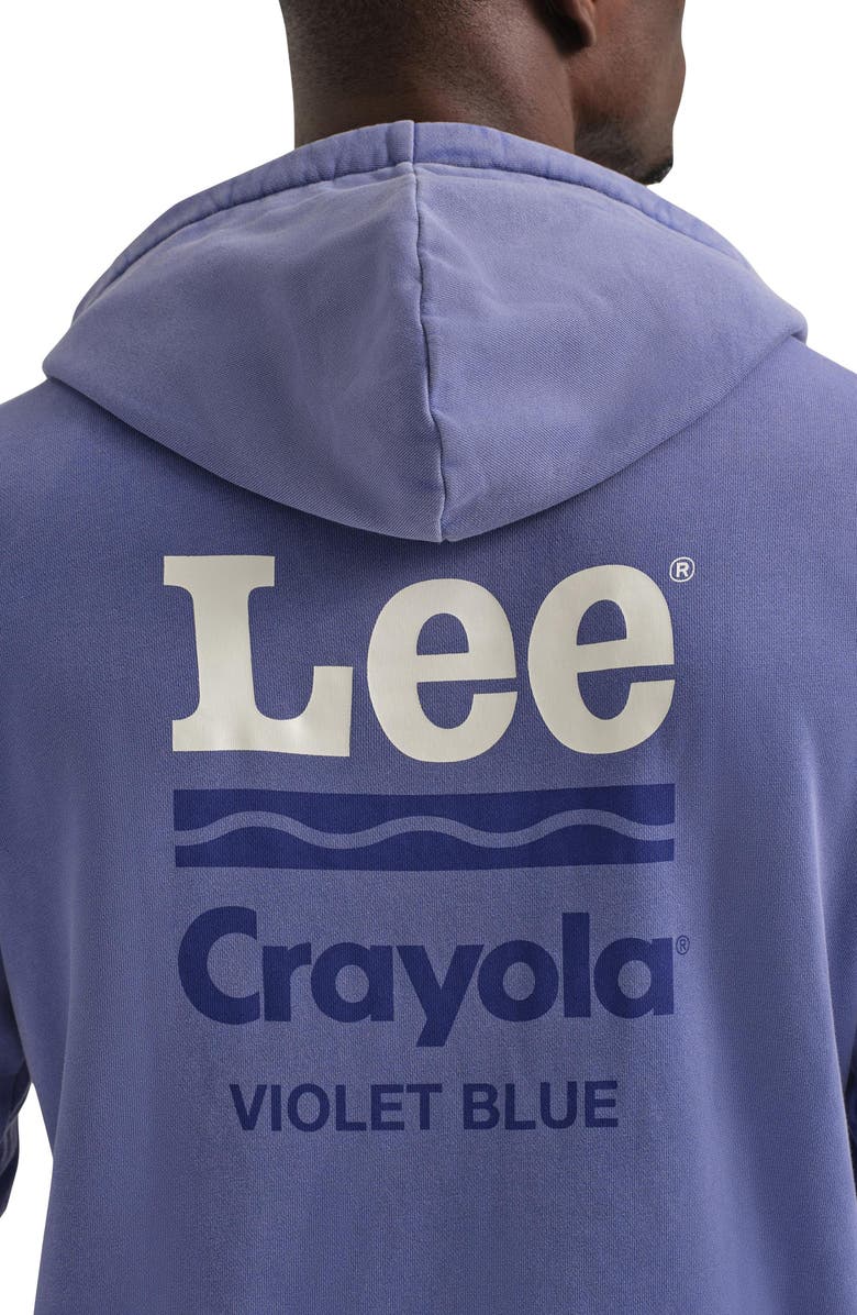 Lee x Crayola Logo Graphic Hoodie, Alternate, color, Violet Blue