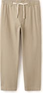 MANGO Relaxed Fit Cotton & Linen Pants