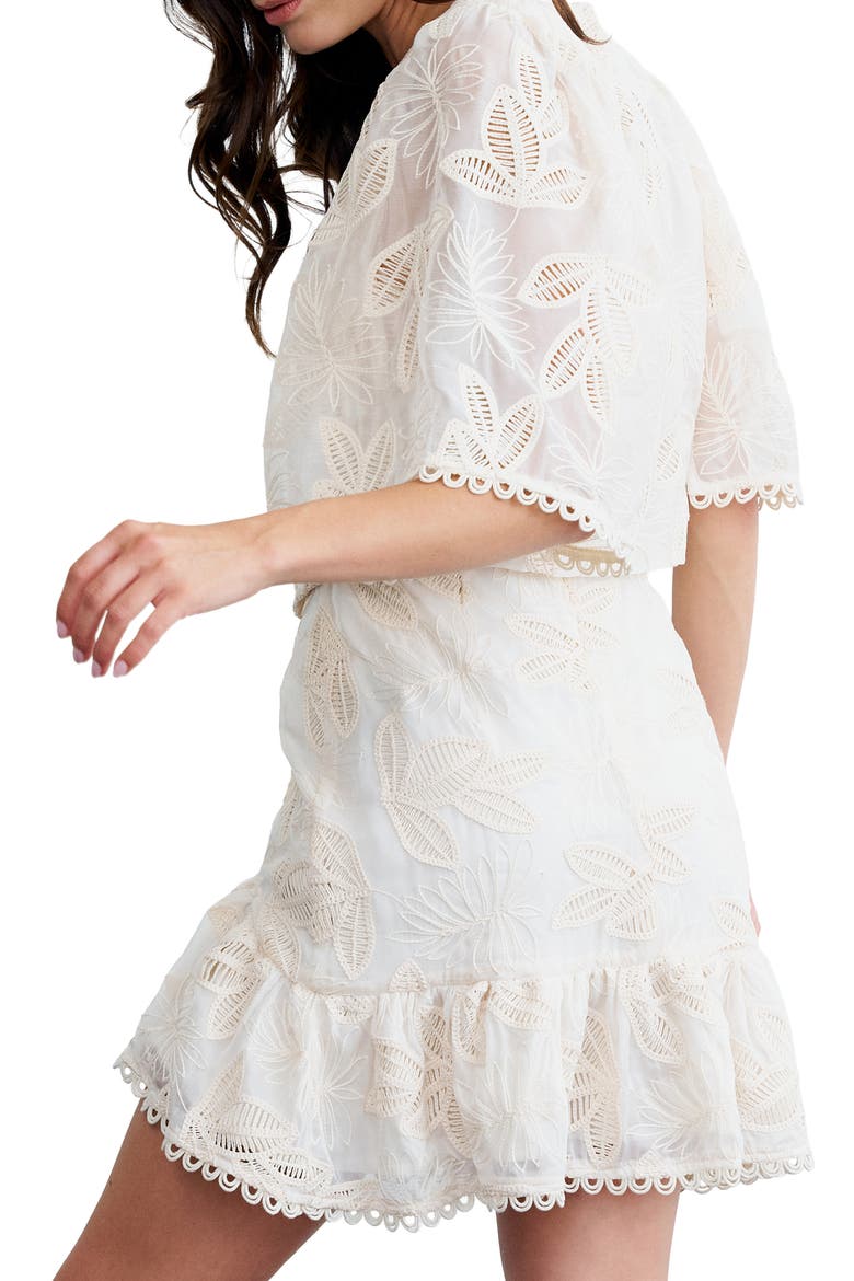 Liz Embroidered Shirt, Alternate, color, CREAM