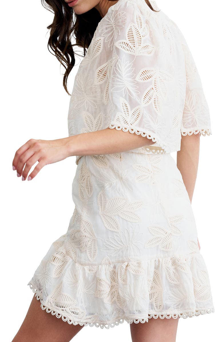 CIEBON Liz Embroidered Shirt, Alternate, color, Cream