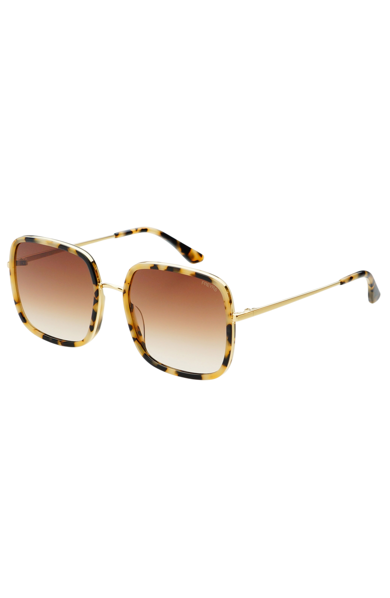 FREYRS Eyewear Cosmo Square Oversized Sunglasses, Alternate, color, Milky Tortoise
