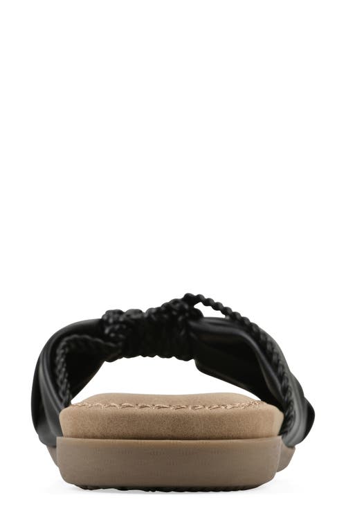 Cliffs By White Mountain Fasha Slide Sandal In Black Smooth