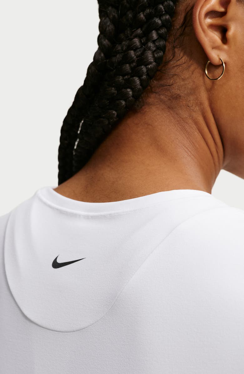 Nike Zenvy Dri-FIT Short-Sleeve Top, Alternate, color, White/ Black