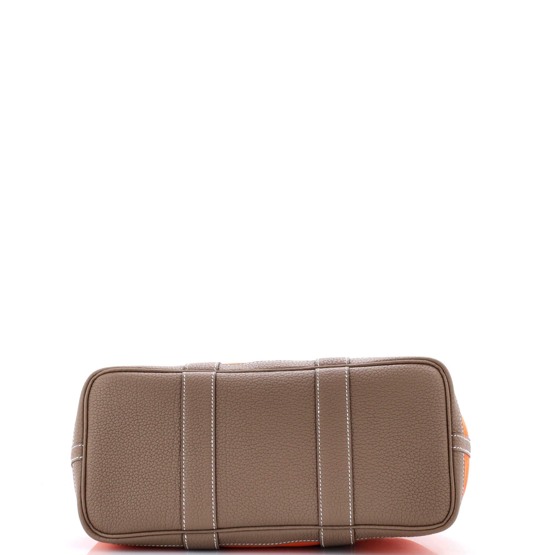 Pre-Owned Hermes Garden Party Tote Toile and Leather 30, Alternate, color, Orange Minium