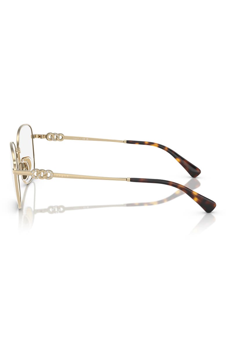 VOGUE 54mm Square Optical Glasses, Alternate, color, Pale Gold/ Tort