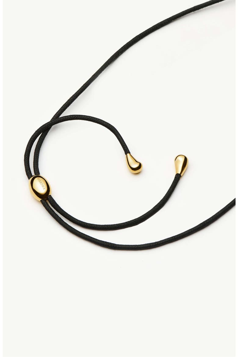 Molten Stone Baguette Slide Necklace, Alternate, color, GOLD