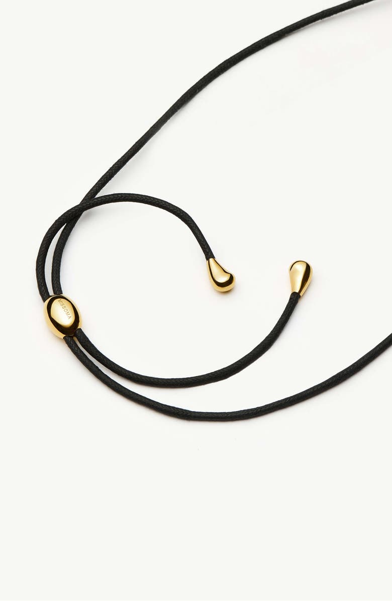 Missoma Molten Stone Baguette Slide Necklace, Alternate, color, Gold