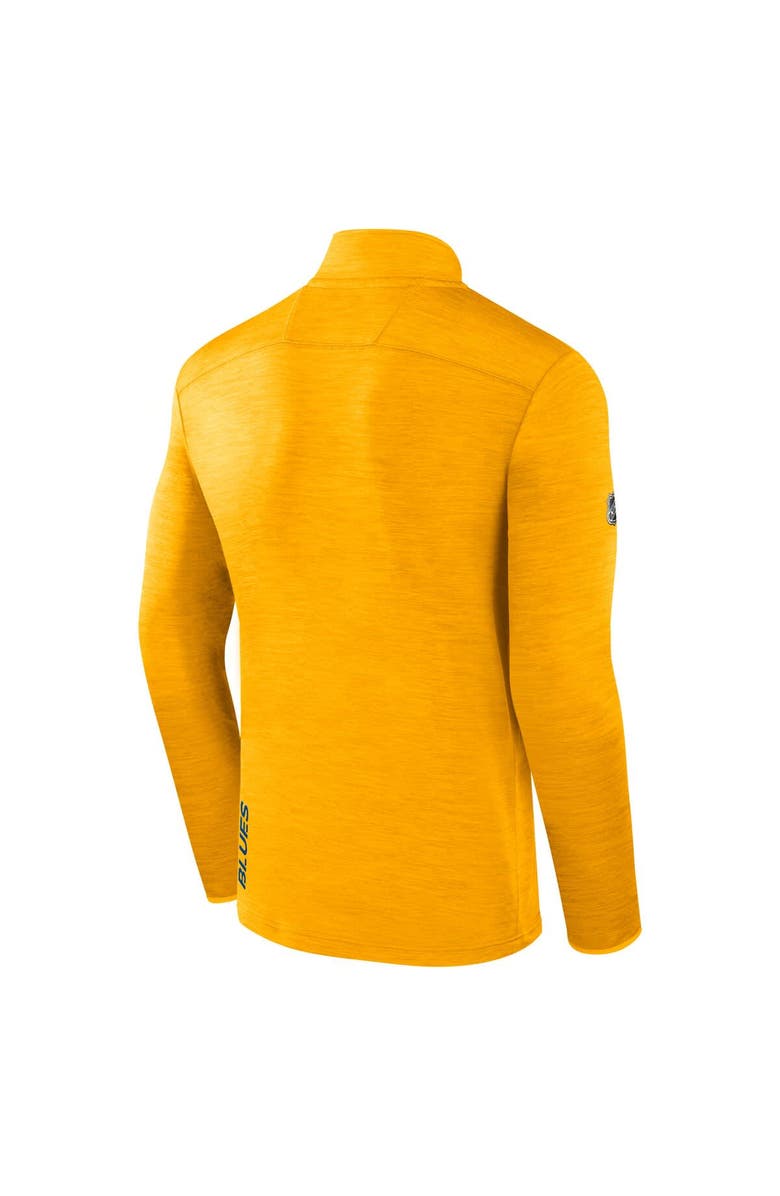 FANATICS Men's Fanatics Heather Gold St. Louis Blues Authentic Pro Quarter-Zip Top, Alternate, color,