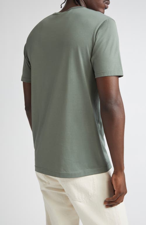 Sunspel Cotton Crewneck T-shirt In Green
