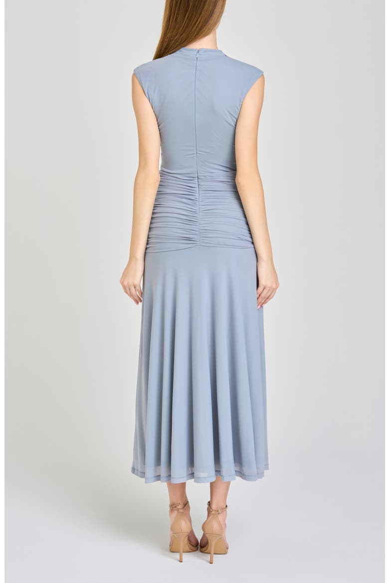 Sarielle Ruched Midi Dress, Alternate, color, SLATE