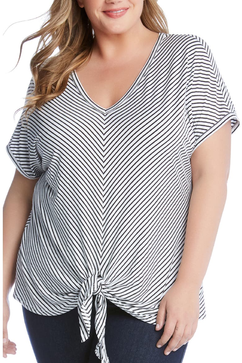 Stripe Tie Hem Top, Main, color, STRIPE