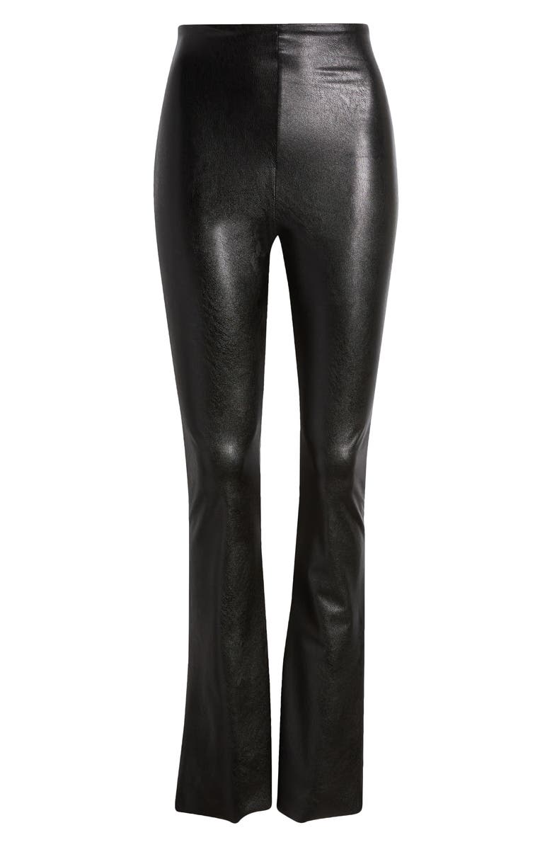Commando Faux Leather Flare Leggings, Alternate, color, Black