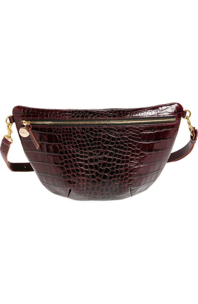 Clare V. Grande Leather Belt Bag, Main, color,