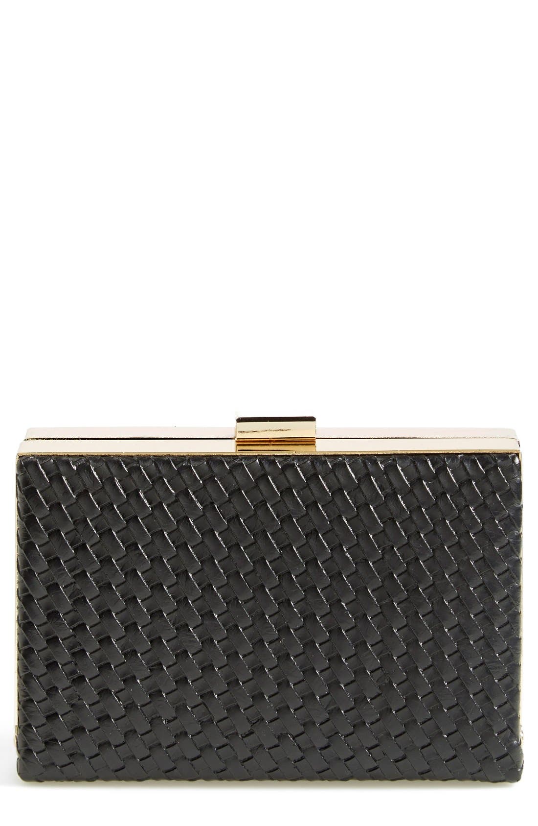 NATASHA Tasha Woven Box Clutch, Main, color, 