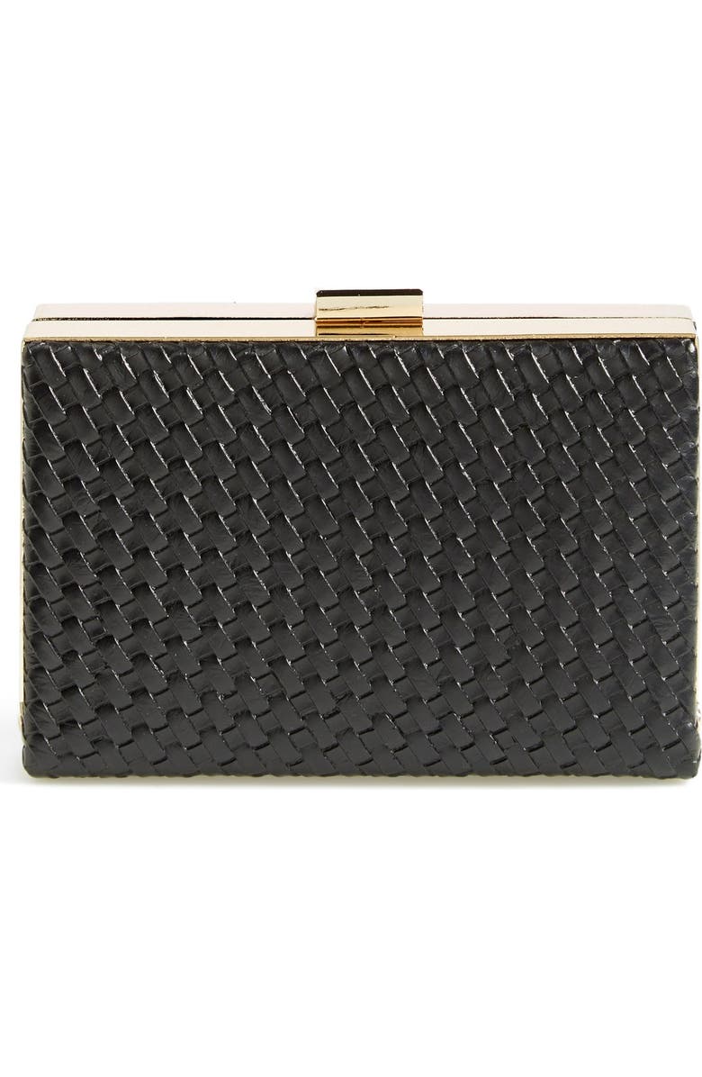 NATASHA Tasha Woven Box Clutch, Main, color,