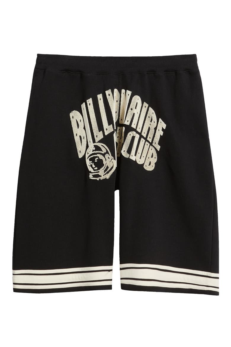 Curve Logo Cotton Shorts, Alternate, color, BLACK