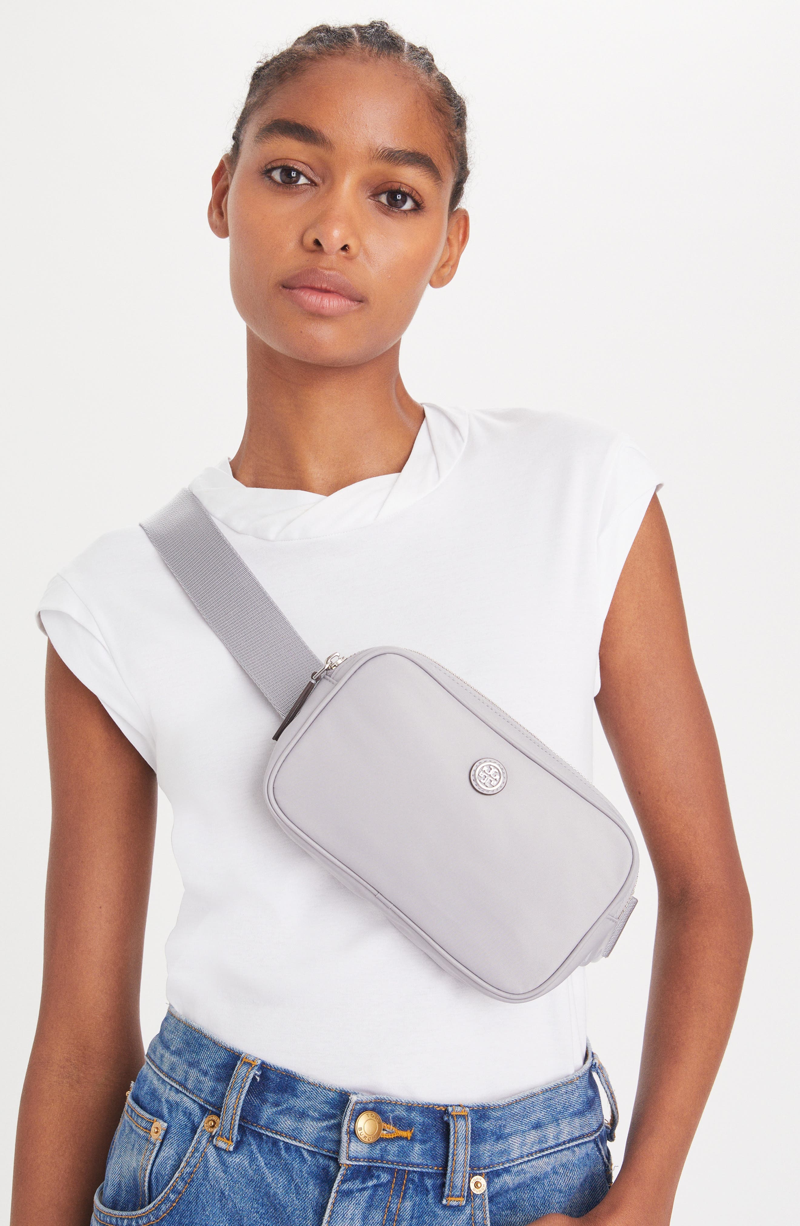 Tory Burch Virginia Nylon Belt Bag, Alternate, color, 