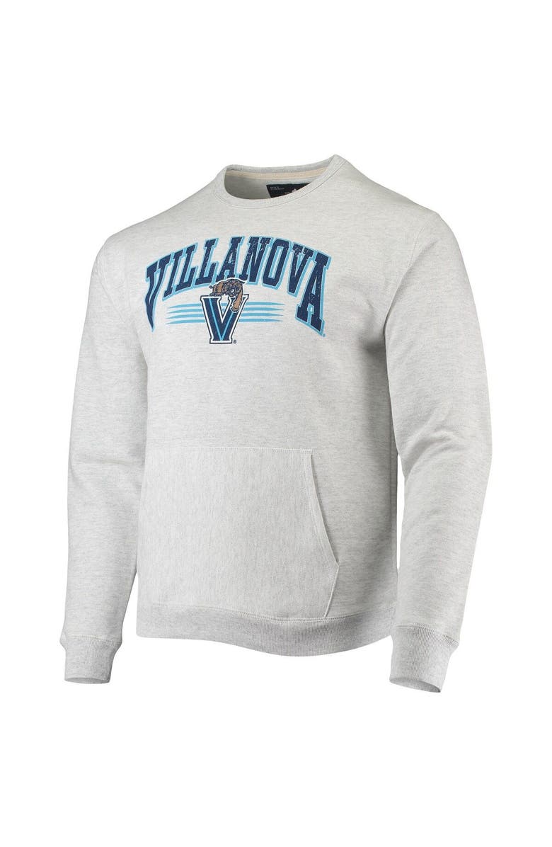 LEAGUE COLLEGIATE WEAR Men's League Collegiate Wear Heathered Gray Villanova Wildcats Upperclassman Pocket Pullover Sweatshirt, Alternate, color, Heather Gray