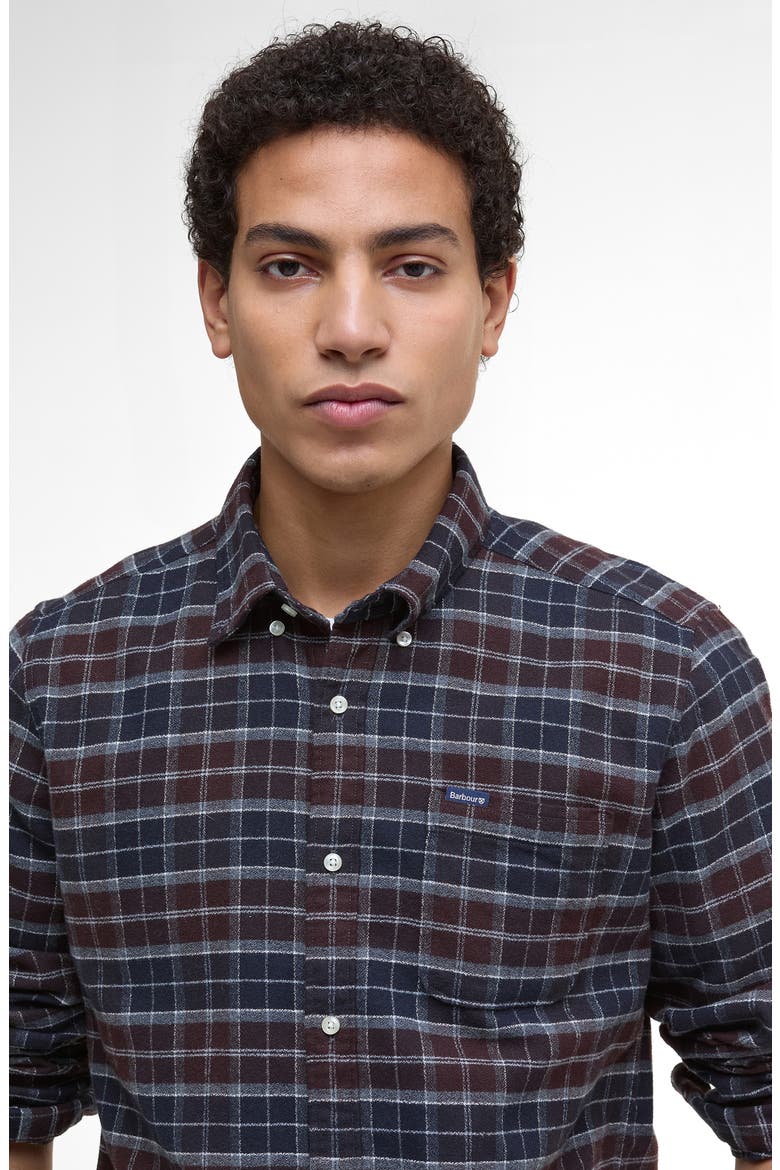 Haddington Tailored Fit Tartan Plaid Cotton Shirt, Alternate, color, MIDNIGHT OAK TARTAN