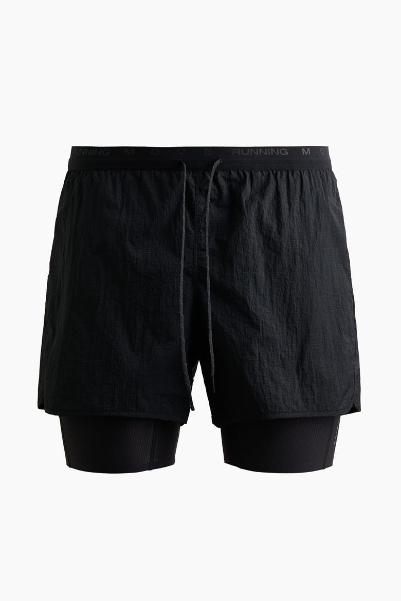 Lightweight 2-in-1 Running Shorts With Drymove, Alternate, color, Black