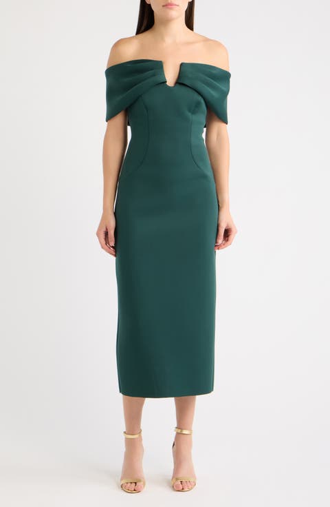 Off the Shoulder Cocktail Dress