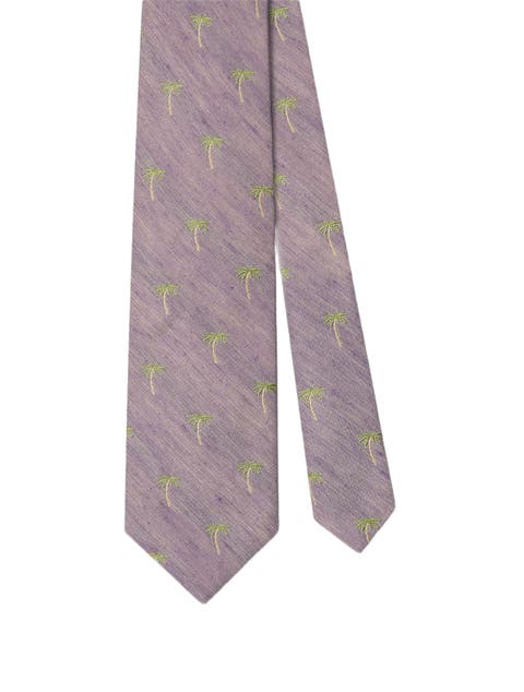 Robert Palm Silk Linen Best of Class Necktie