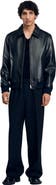 SANDRO Plain leather jacket