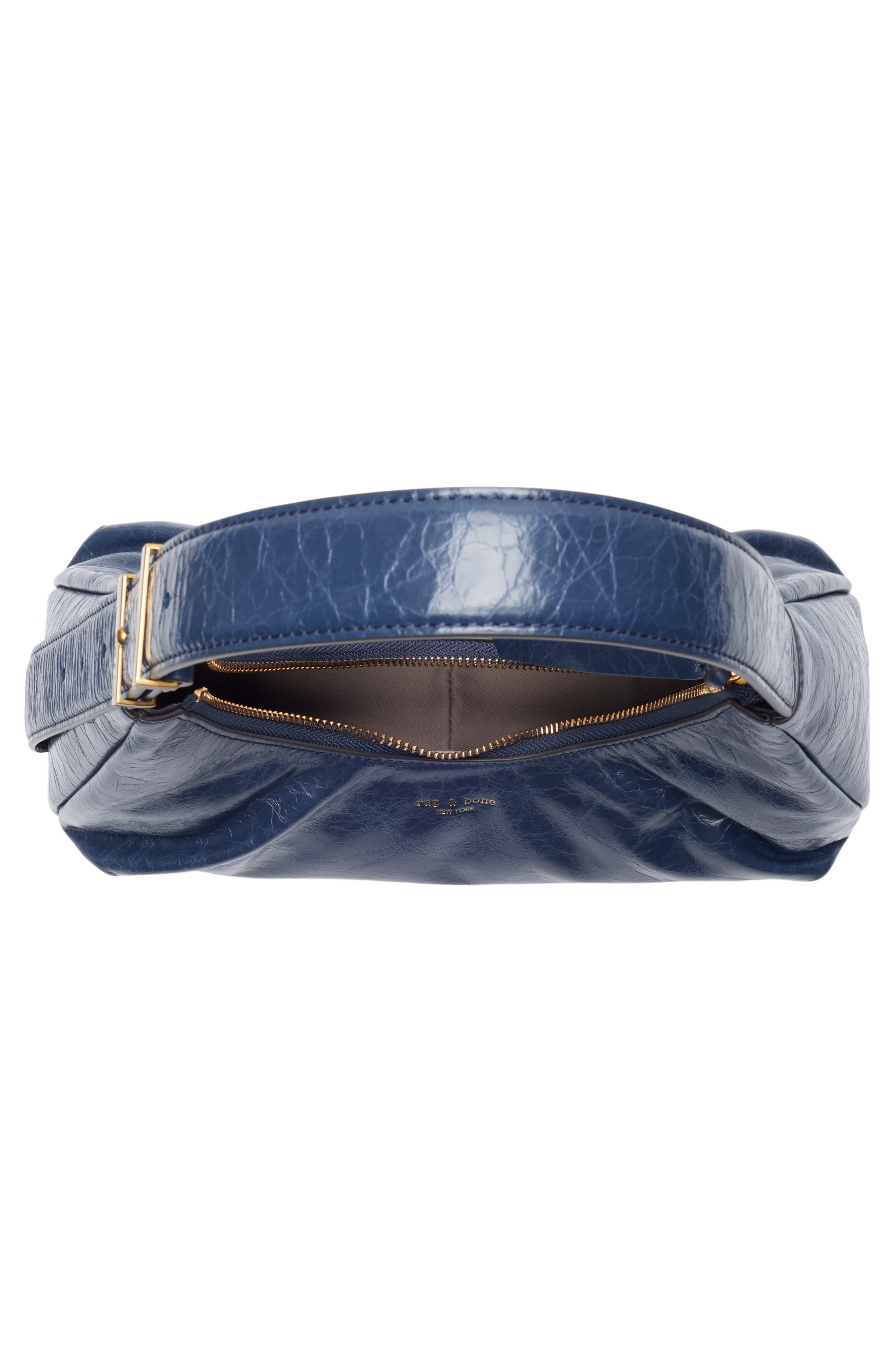 Hudson Leather Hobo Bag, Alternate, color, BLUE