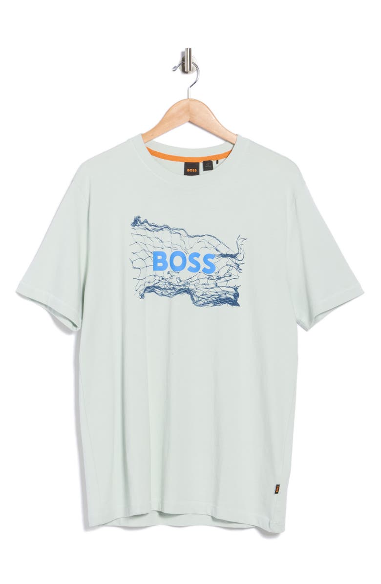 BOSS Logospace Graphic T-Shirt, Alternate, color, Open Blue