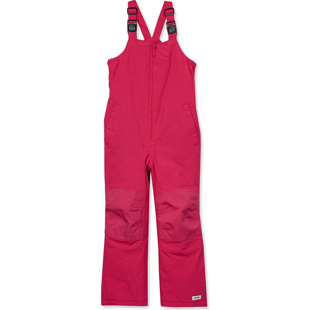Lands' End Kids Squall Waterproof Iron Knee Bib Snow Pants In Red