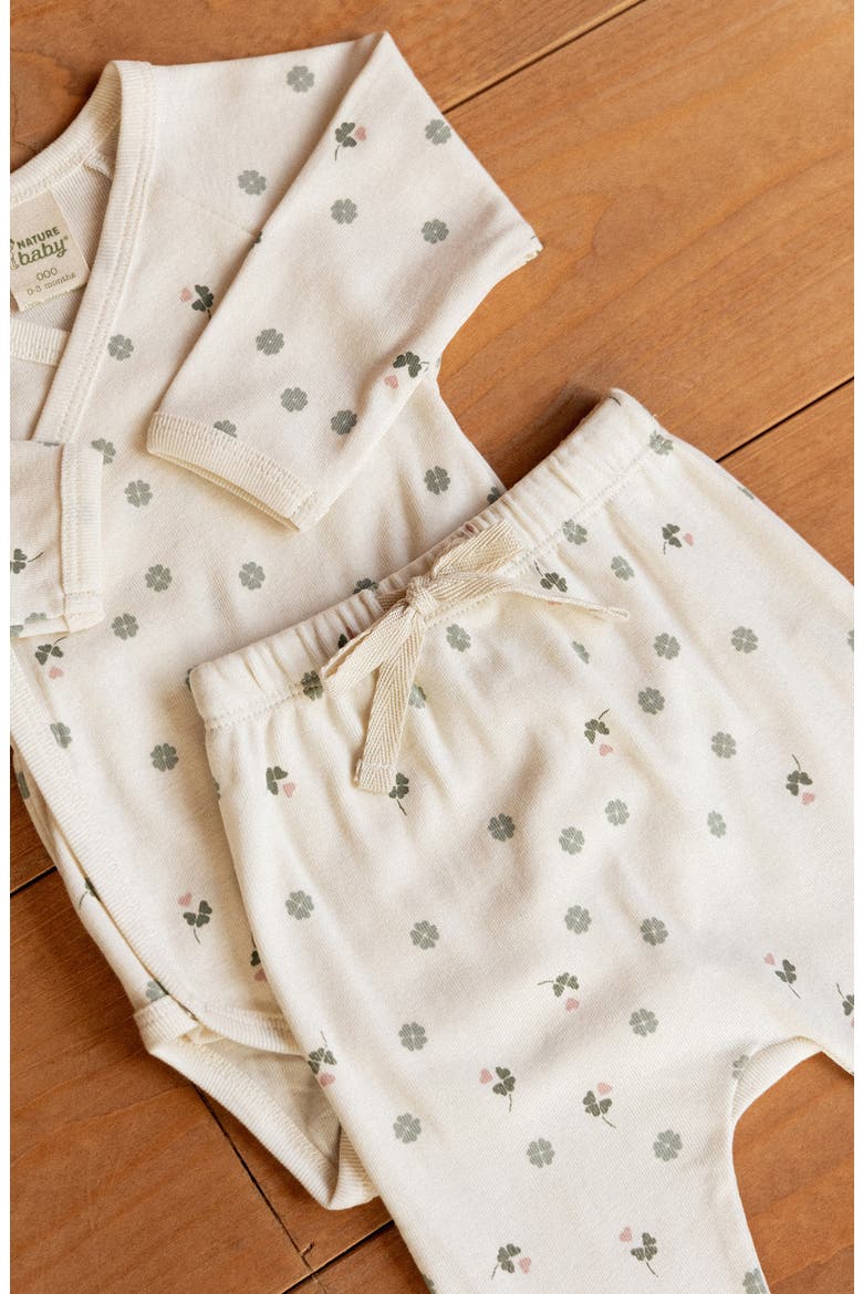 Kids' Organic Cotton Footed Pants, Alternate, color, LUCKY PRINT