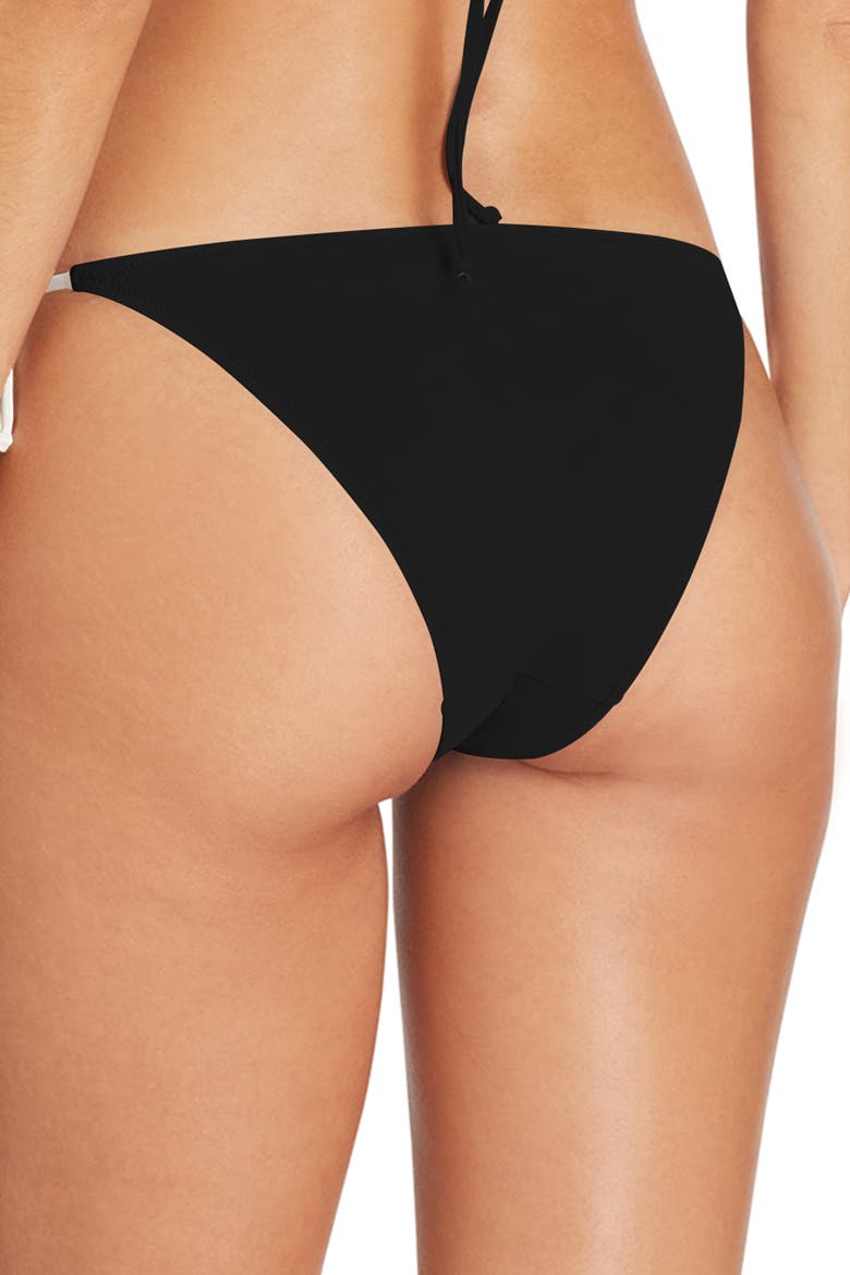 Ibiza Side Tie Bikini Bottom, Alternate, color, Black