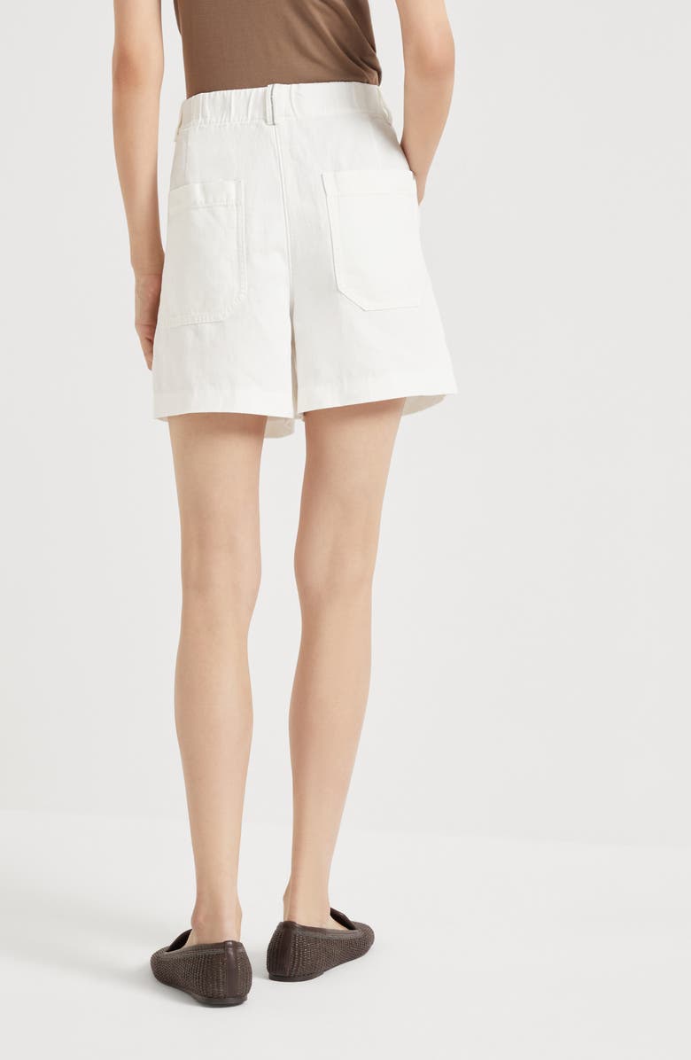 Brunello Cucinelli Baggy shorts with monili, Alternate, color, 