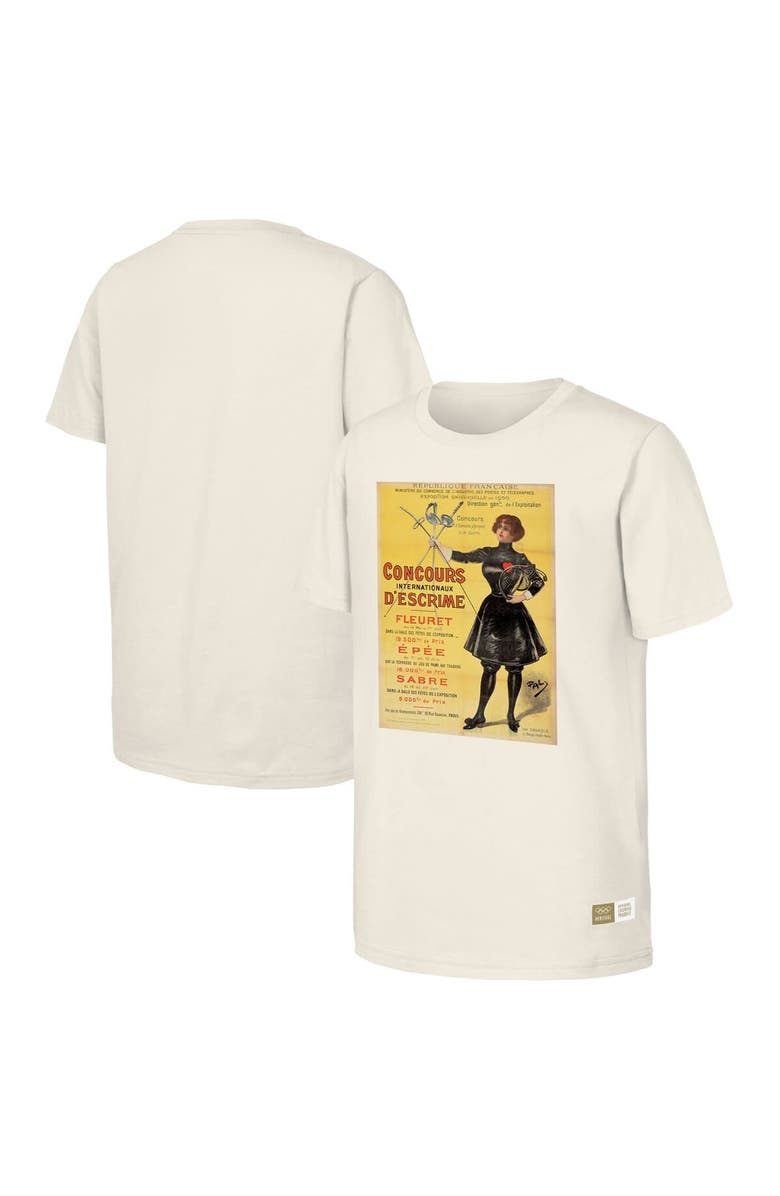 Outerstuff Men's Natural 1900 Paris Games Olympic Heritage T-Shirt, Alternate, color, Natural